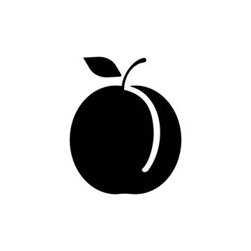 Peach icon element of fruit icon for mobile concept and web apps. Thin line p Illustrazione stock