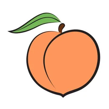 Peach icon Stock Illustration
