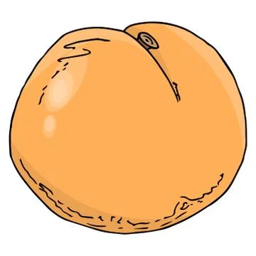 Peach icon. Stock Illustration