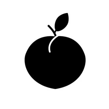 Peach icon on white background. flat style. nectarine symbol. peach sign. Illustrazione stock