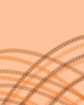 Peach Intersecting Grid Waves Bottom Border Background Foto stock