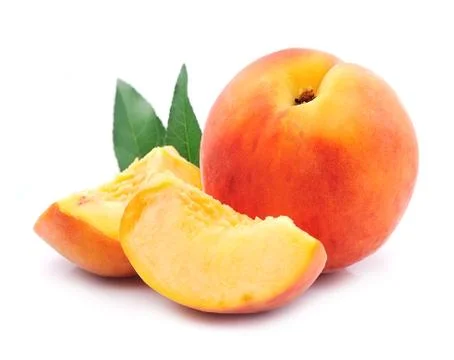Peach isolated . Stock Photos