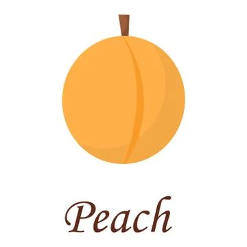 Peach isolated vector illustration Stock Illustration