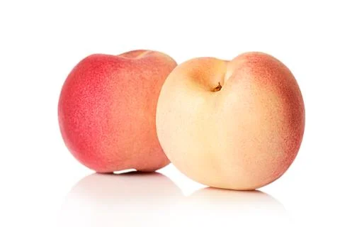 Peach isolated on white background Stock Photos