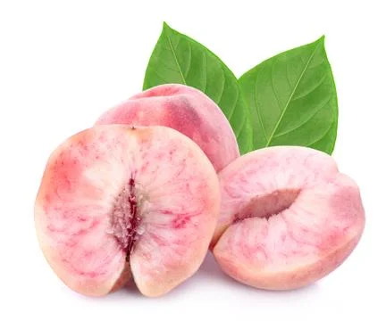 Peach isolated on white background Stock Photos