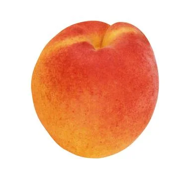 Peach isolated on white background Stock Photos