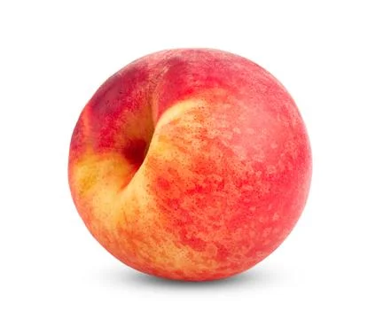 Peach isolated on white. Full depth of field Stock Photos
