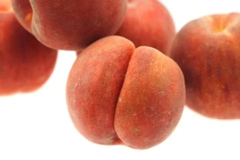 Peach isolated on white Stock Photos