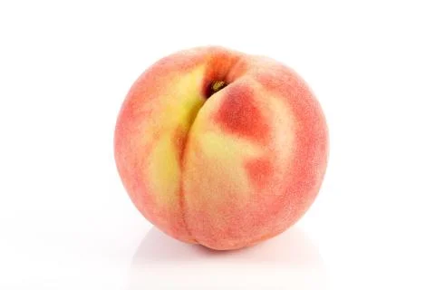 Peach isolated on white Stock Photos