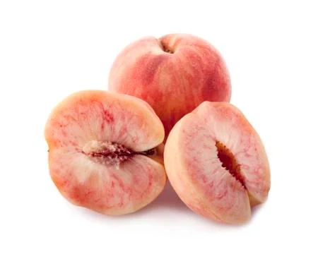 Peach isolated on white. Stock Photos