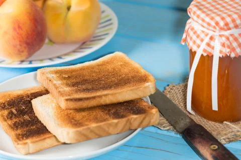 Peach jam Stock-Fotos