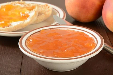 Peach jam Stock Photos