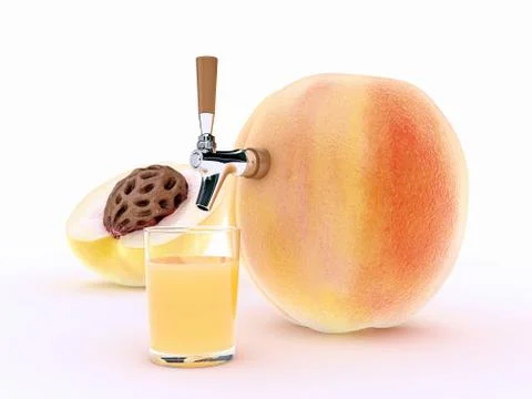 Peach juice Stock Illustration