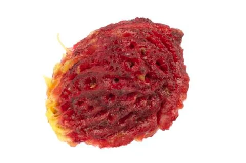 Peach kernel in close up Stock Photos