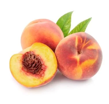 Peach with leaves. Foto stock