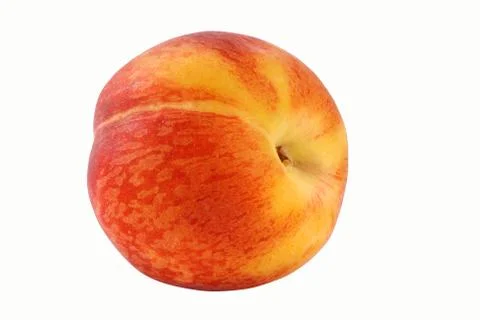 Peach one on white background Stock Photos