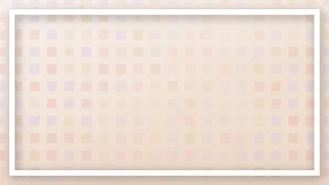 Peach Pastel Square Grid Pattern Motion Loop Background with Border Stock Footage 347433055
