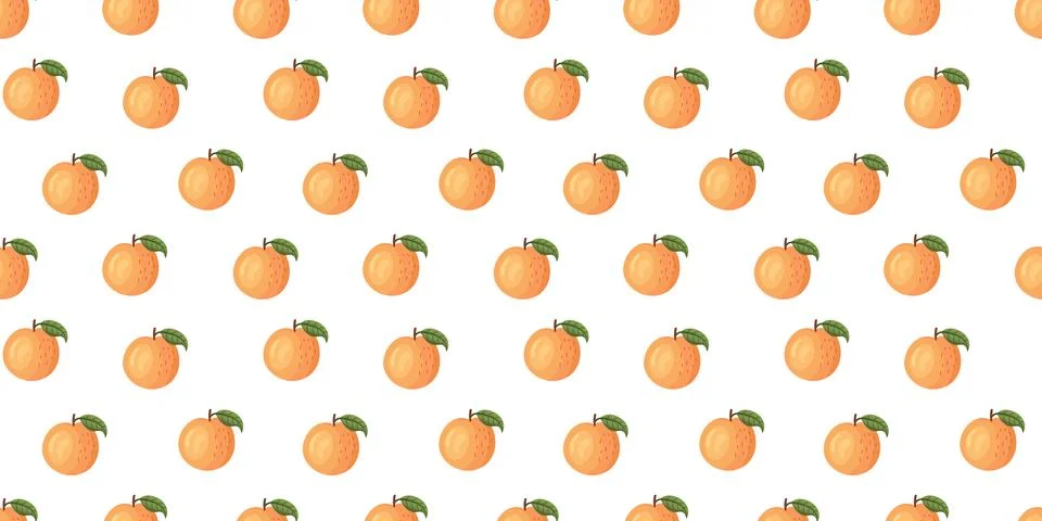 Peach pattern with multiple small peaches on white background 库存插图