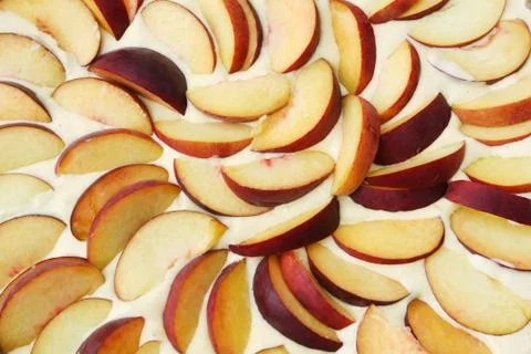 Peach pie close up Stock Photos