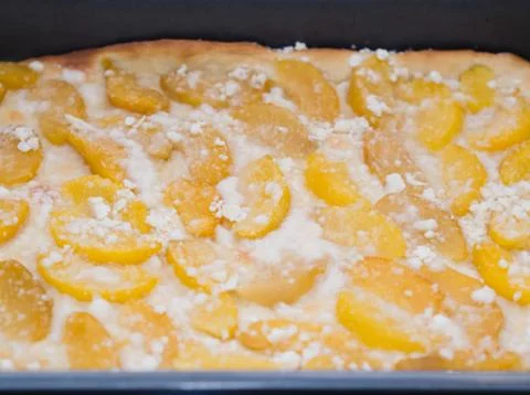 Peach Pie Closeup Stock Photos