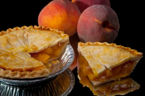 Peach pie Stock Photos
