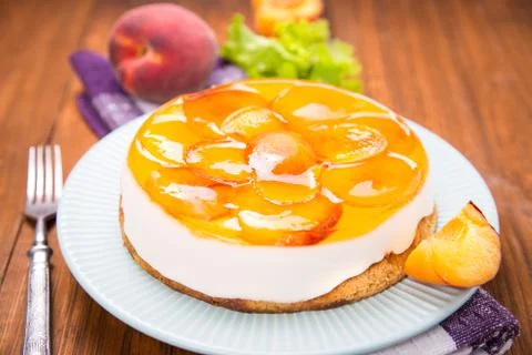 Peach pie Stock Photos