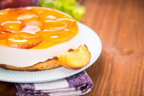 Peach pie Foto stock