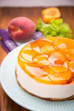 Peach pie Stock Photos