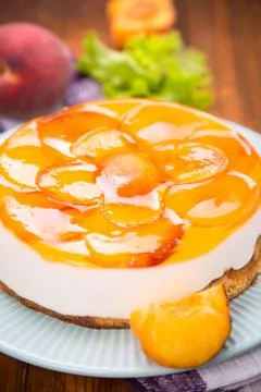 Peach pie Stock Photos