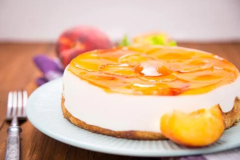 Peach pie Stock Photos