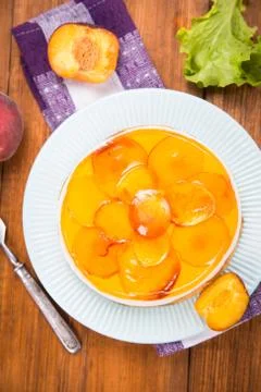 Peach pie Stock Photos