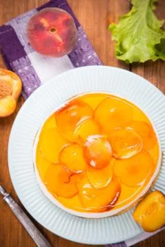 Peach pie Stock Photos