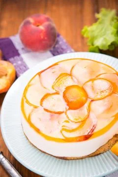 Peach pie Stock Photos