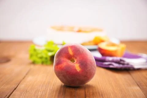 Peach pie Stock Photos