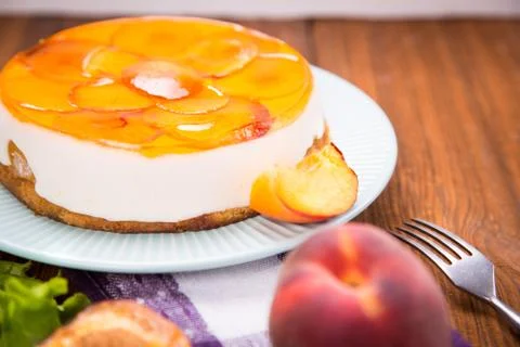 Peach pie 스톡 사진