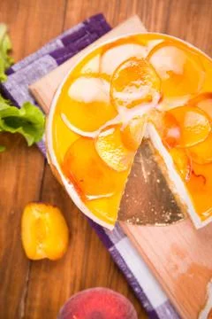 Peach pie Foto stock