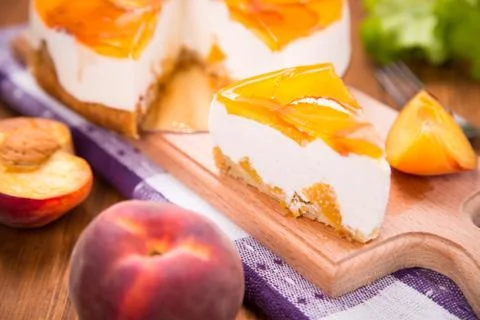 Peach pie Stock Photos