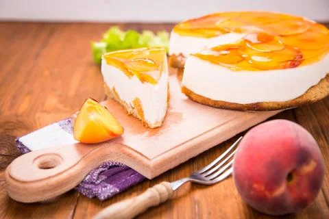 Peach pie Stock Photos