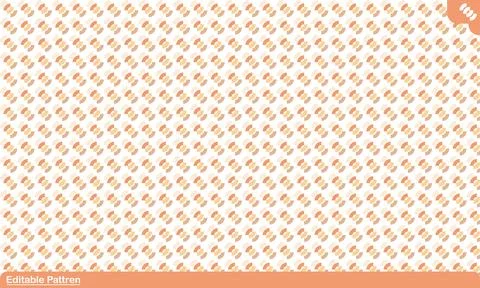 Peach pill shape repeating pattern background イラスト素材