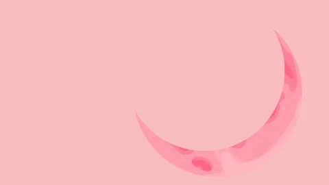 Peach Pink Moon Line Motion Loop Background Stock Footage 332914634