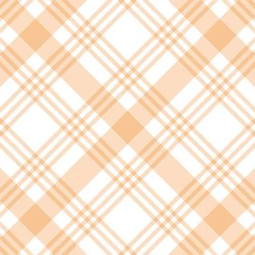 Peach plaid pattern fabric texture Stock Illustration