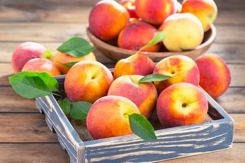 Peach is a ripe fruit. Foto stock