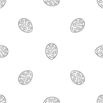 Peach seed pattern seamless Illustrazione stock