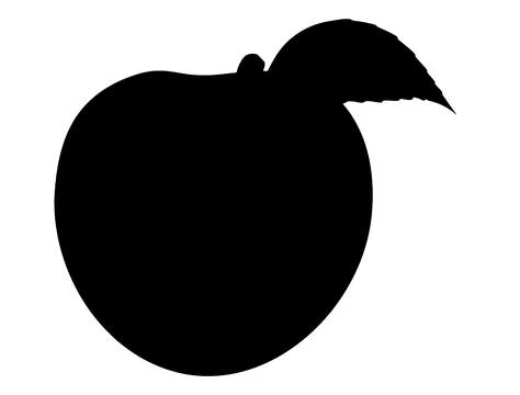 Peach silhouette vector art Stock Illustration