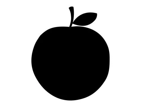 Peach silhouette vector art Stock Illustration