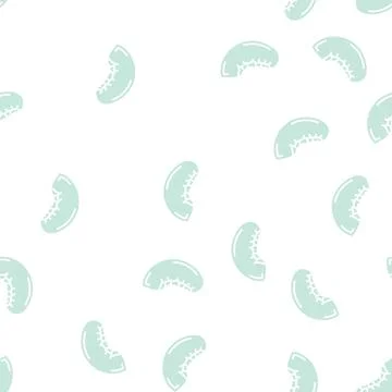 Peach slice cut glyph seamless pattern Stock Illustration