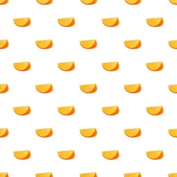 Peach slice pattern creating fruit background texture Illustrazione stock