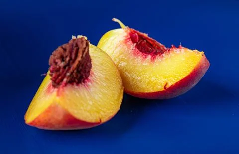 Peach slice Stock Photos