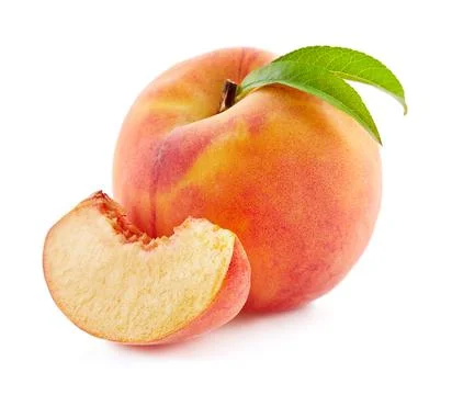 Peach with slice Stock Photos