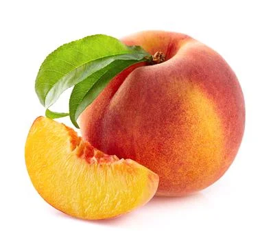 Peach with slice Stock Photos
